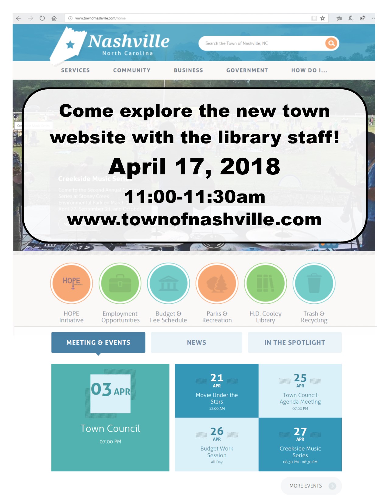 New town website class