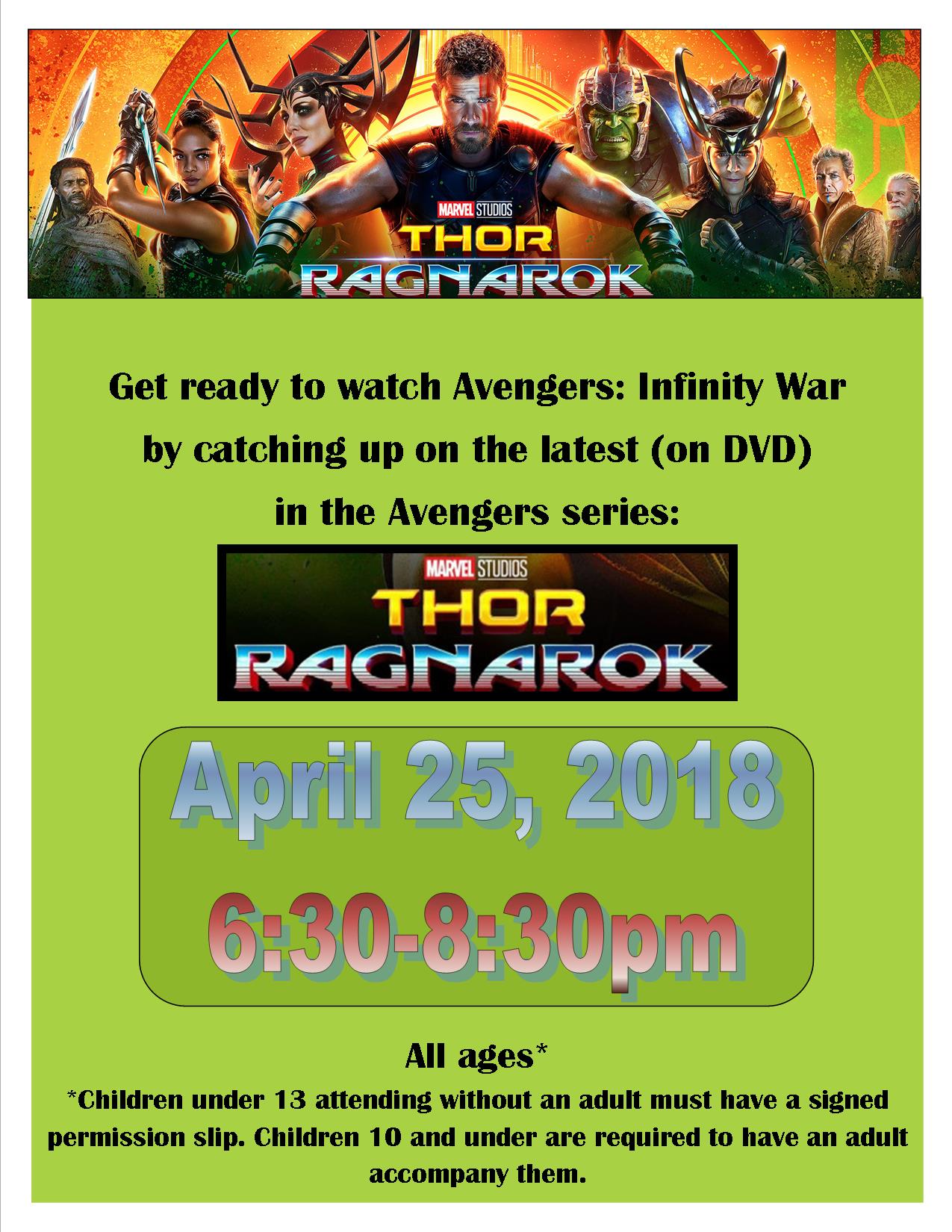 Thor Ragnarok showing