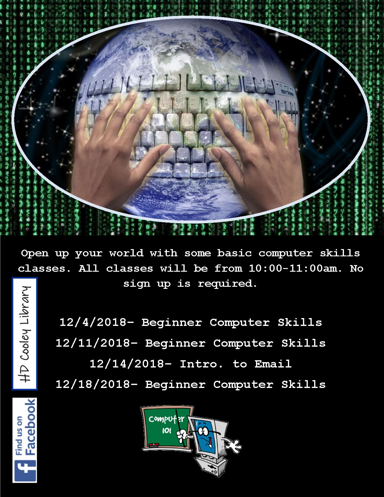 Computer Skills class flyer