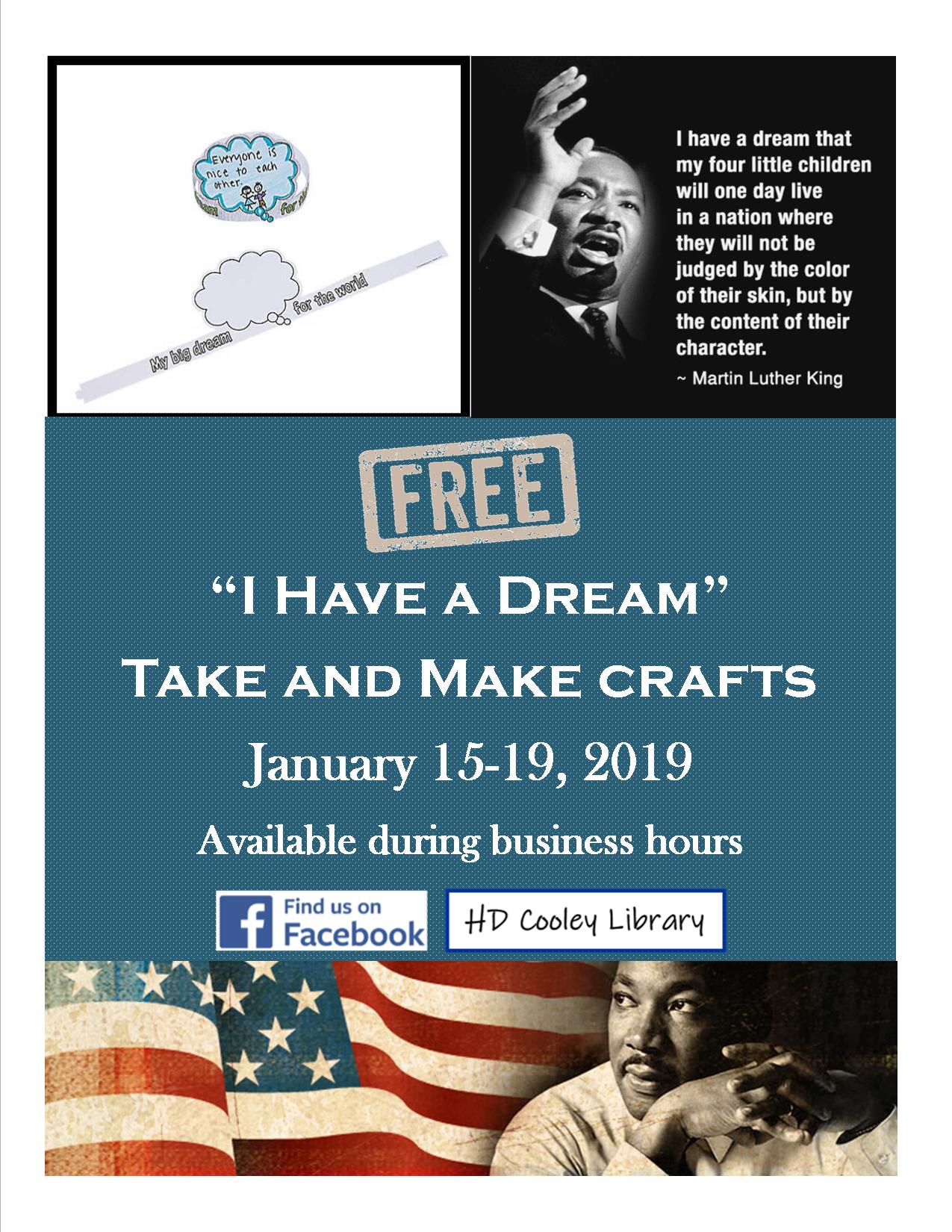 I Have a Dream Take and Make craft giveaway