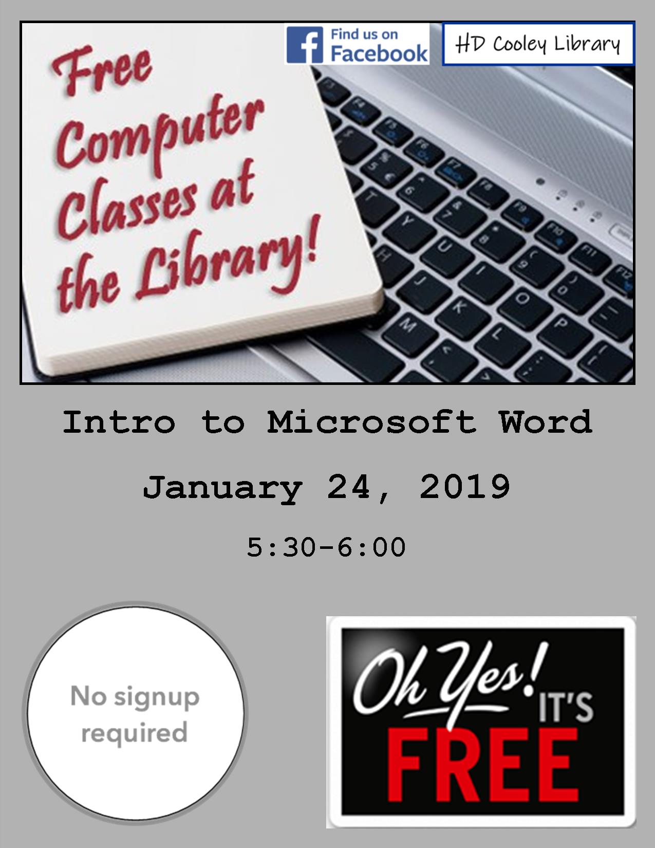 Microsoft Word class details