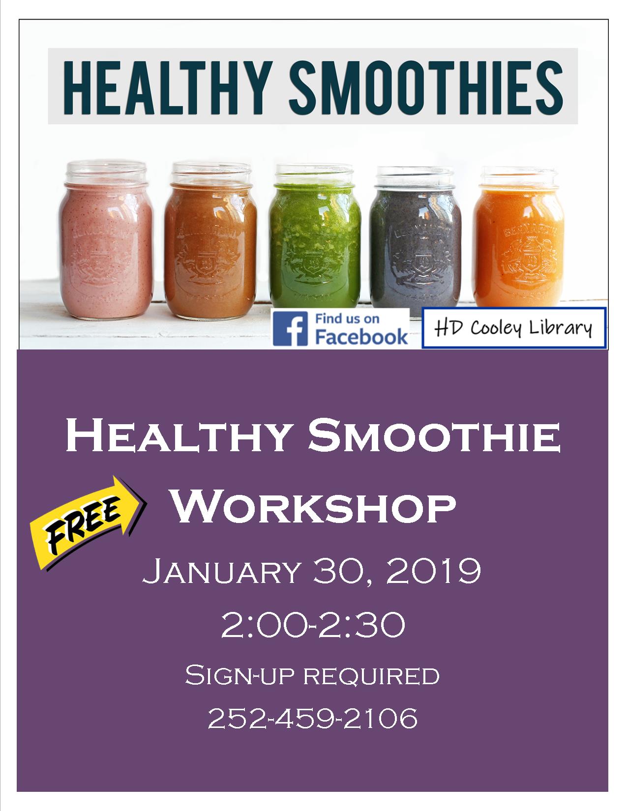 Details for a Healthy Smoothie workshop