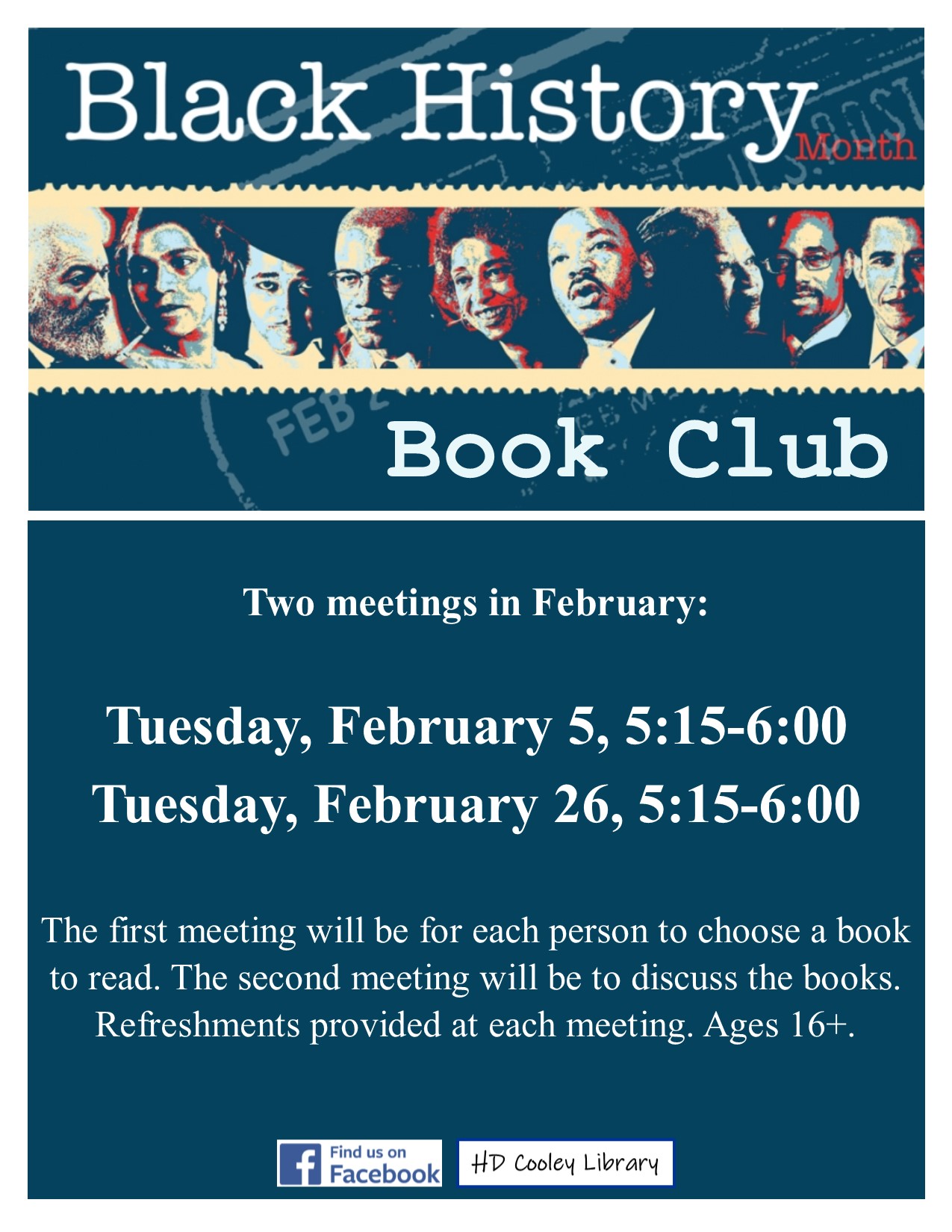 Black History Book Club meeting dates