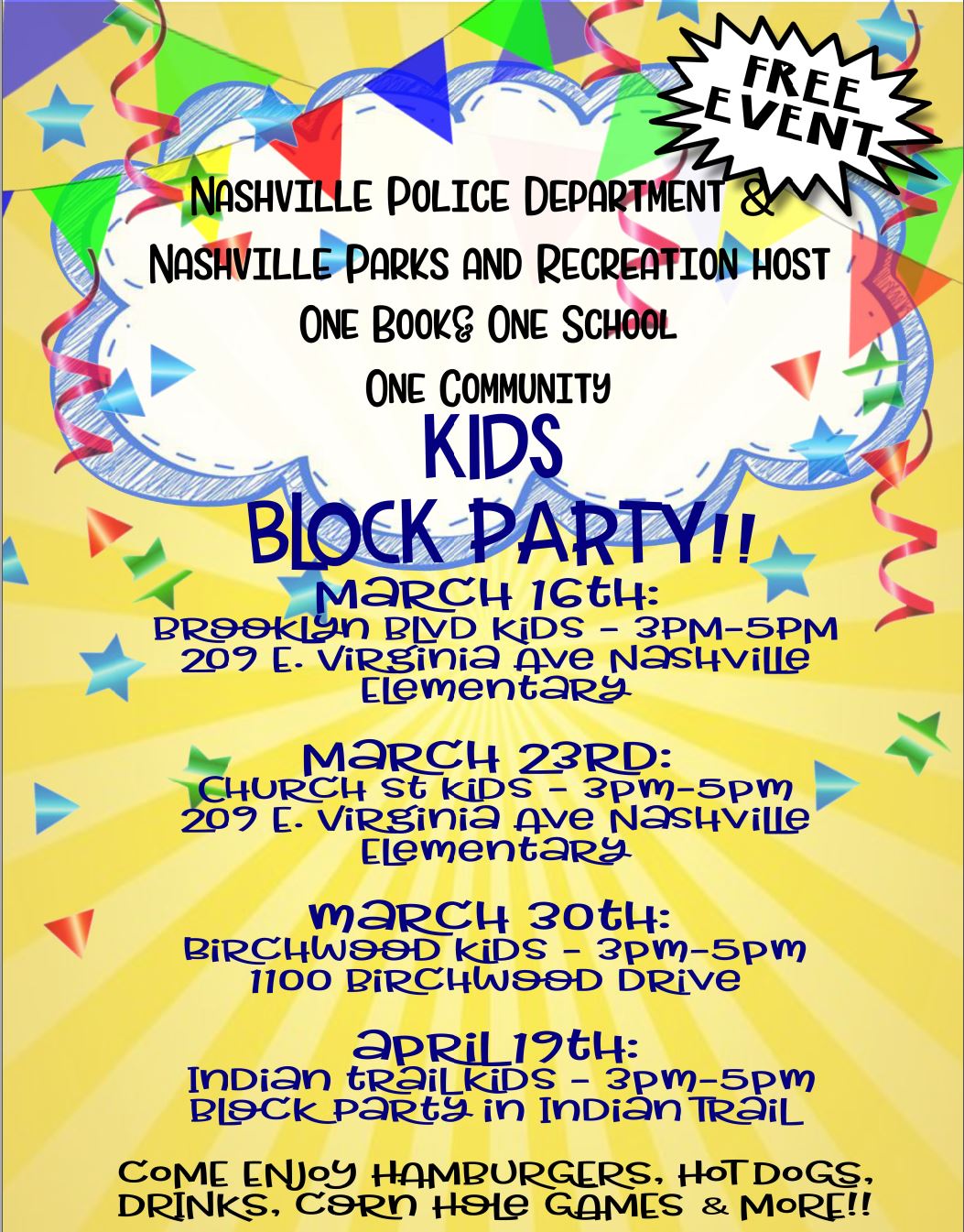 Kids Block Party Flyer