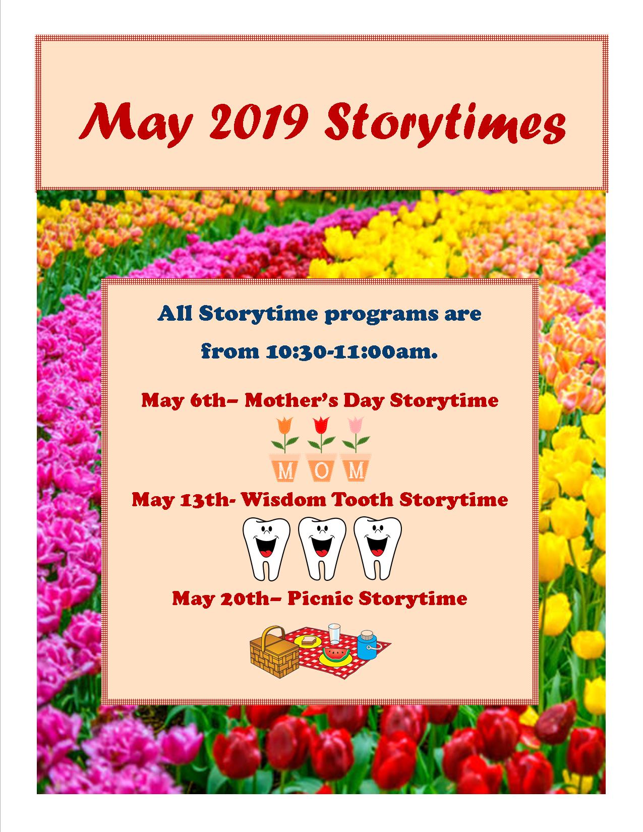 May Storytime themes