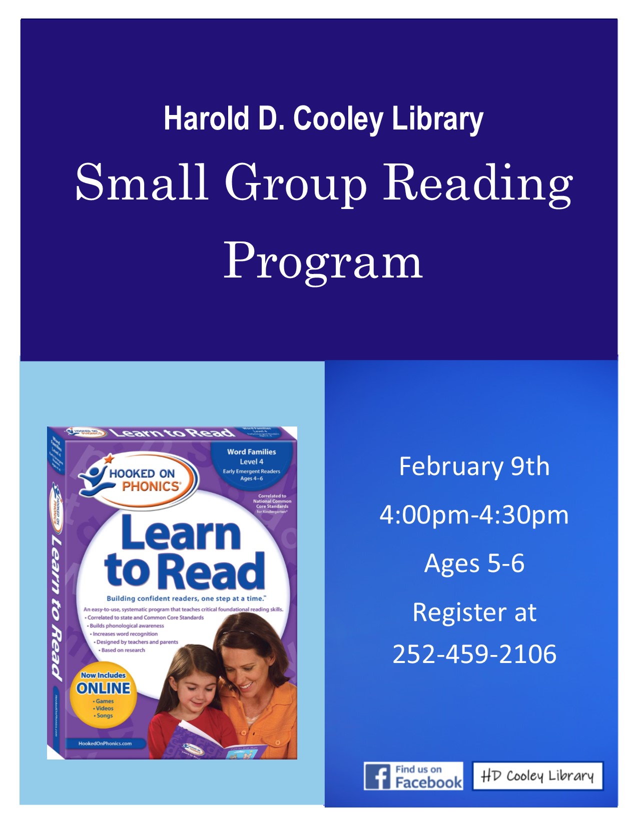 Small Group Reading Date and Time