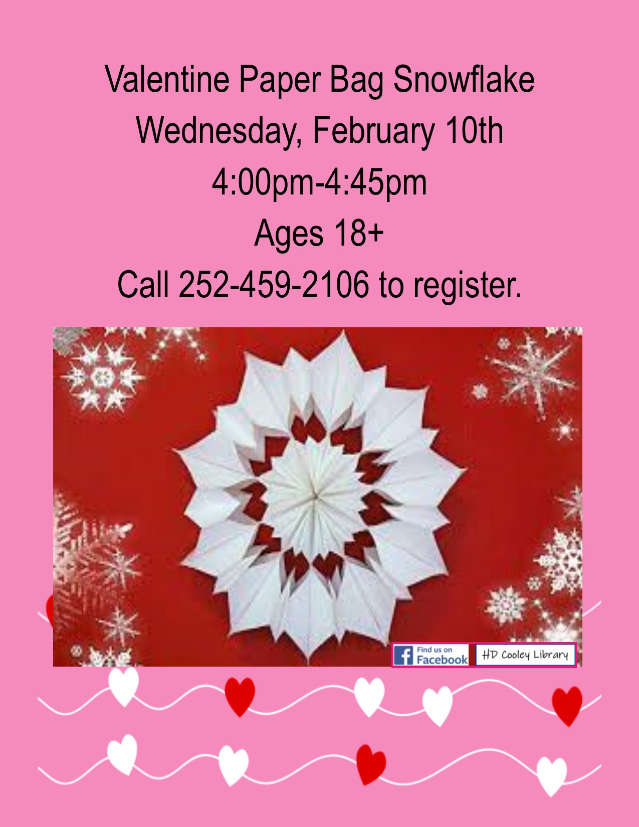 Valentine Paper Bag Snowflake Date and Time