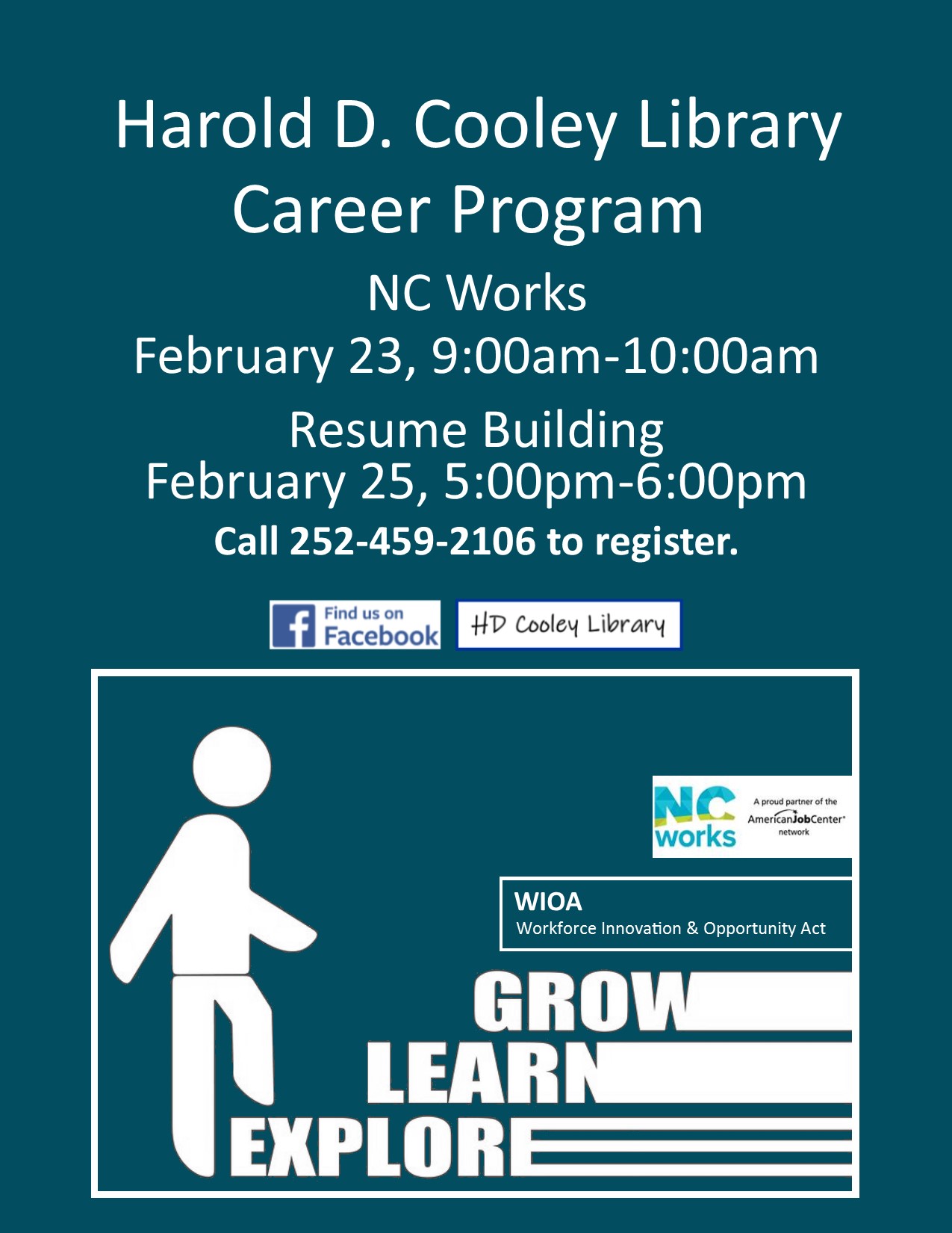 Career Program NC Works Date and Time