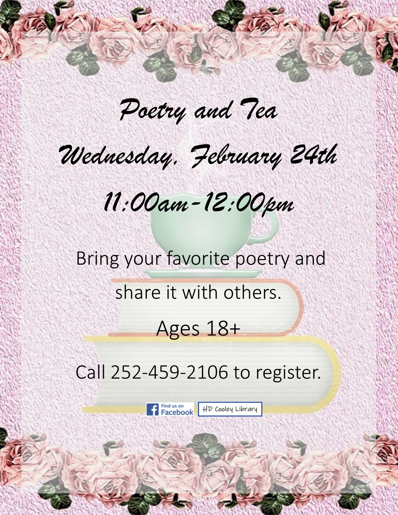 Poetry and tea date and time