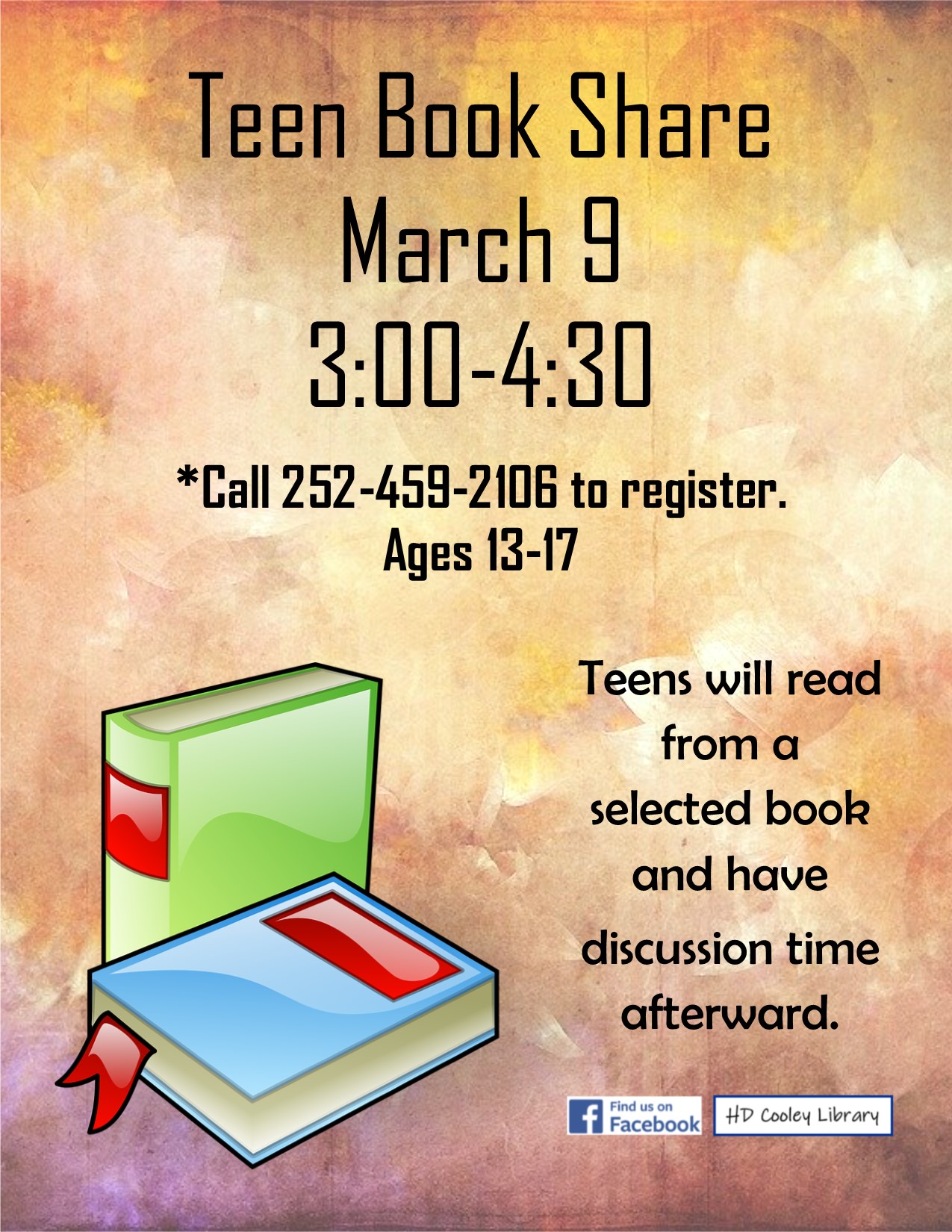 Teen Book Share Date and Time