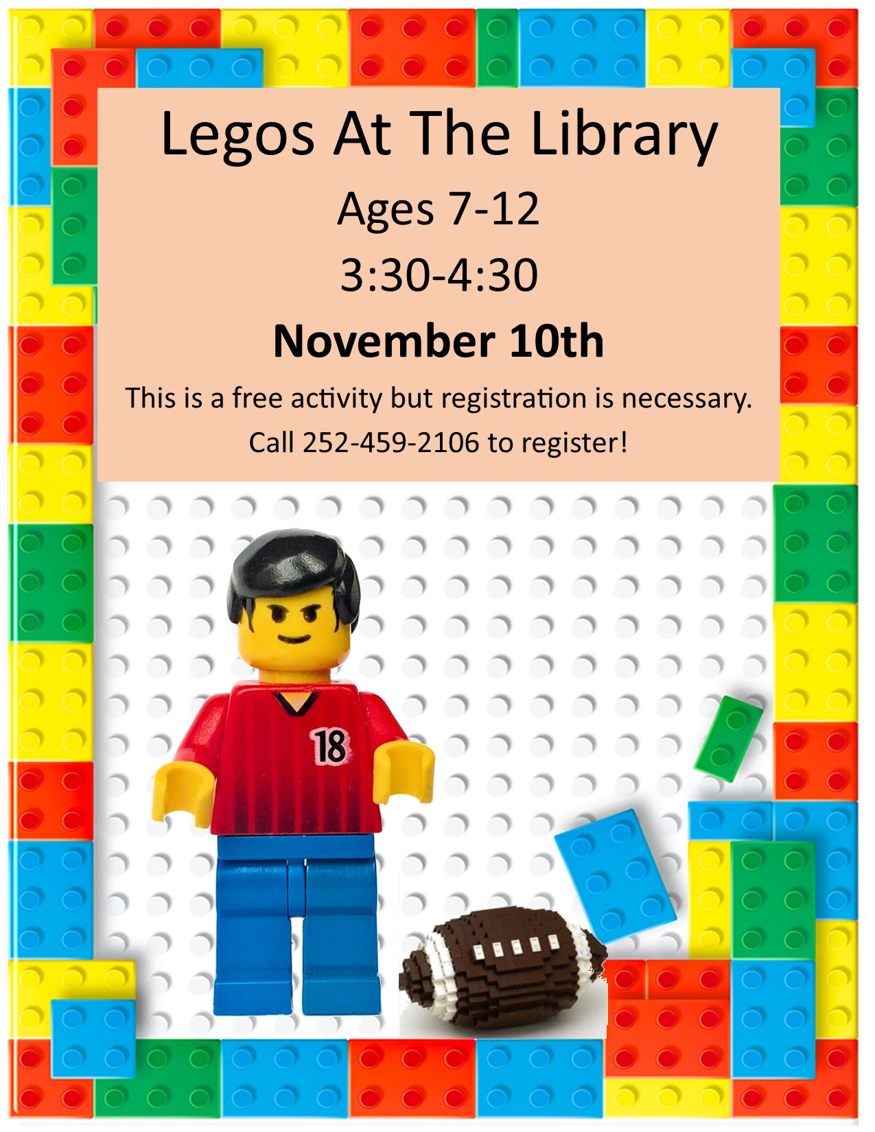 Legos At The Library Date and Time