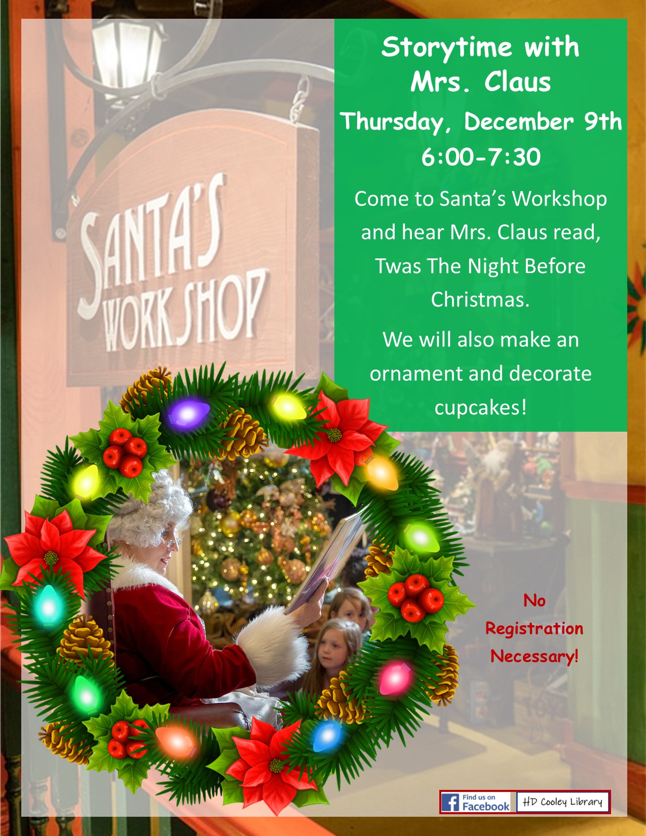 Storytime with Mrs. Claus Date and Time