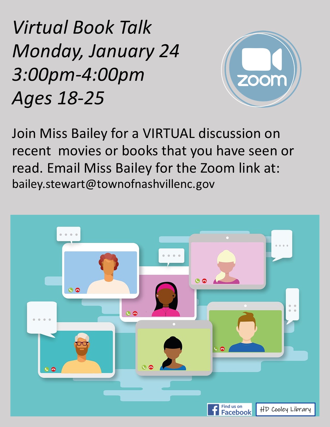 Virtual Book Talk Date and Time