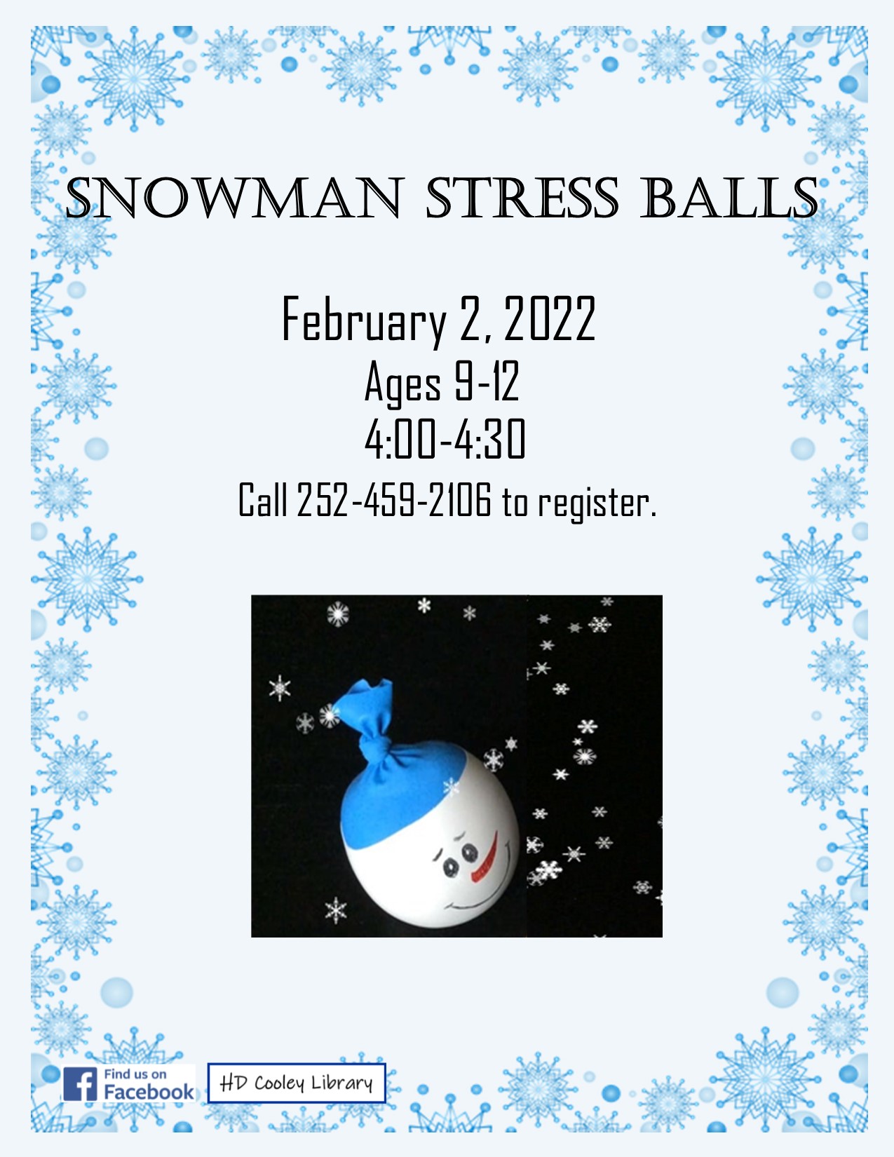 Snowman Stress Ball Date and Time