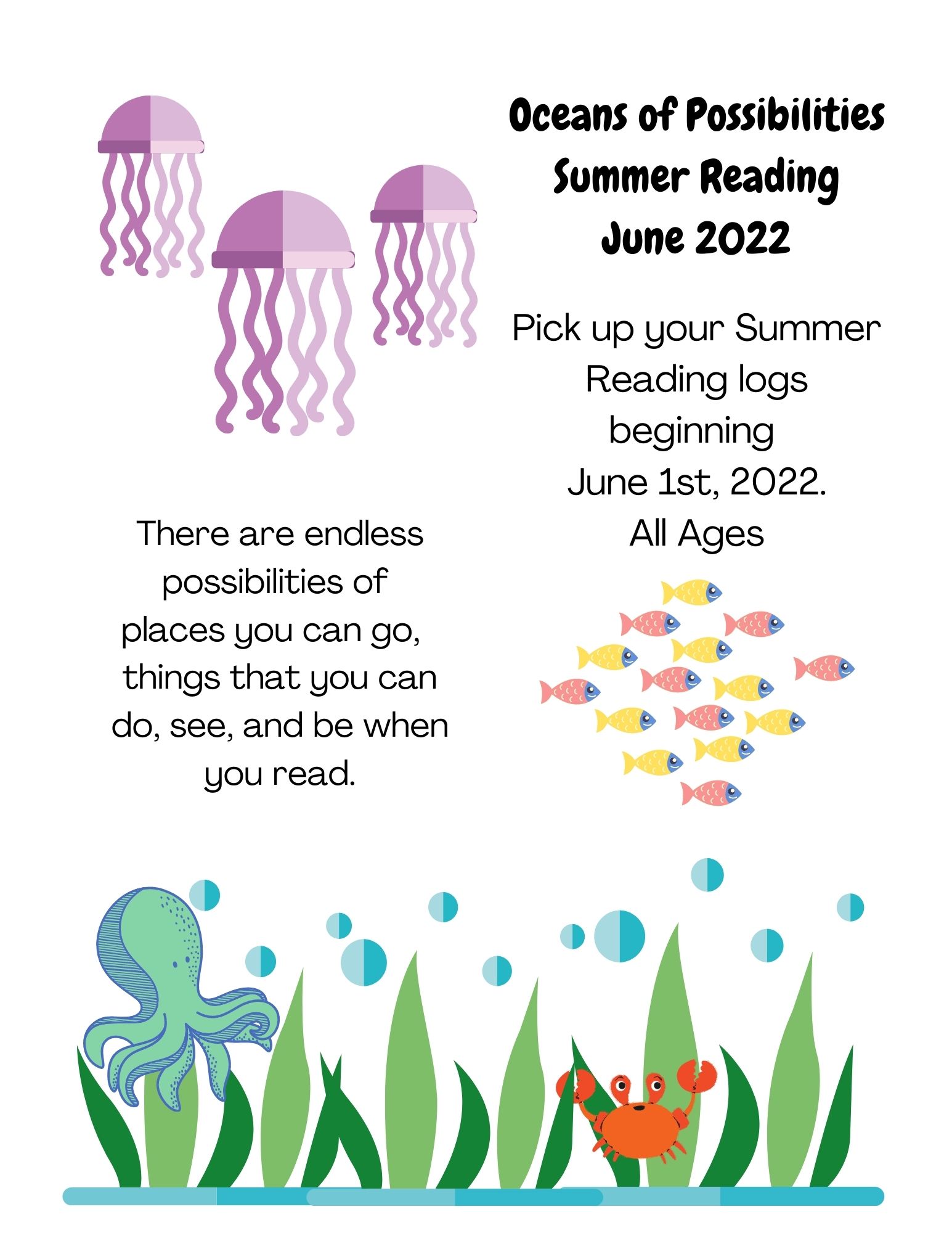 Summer Reading June 1 Reading Logs