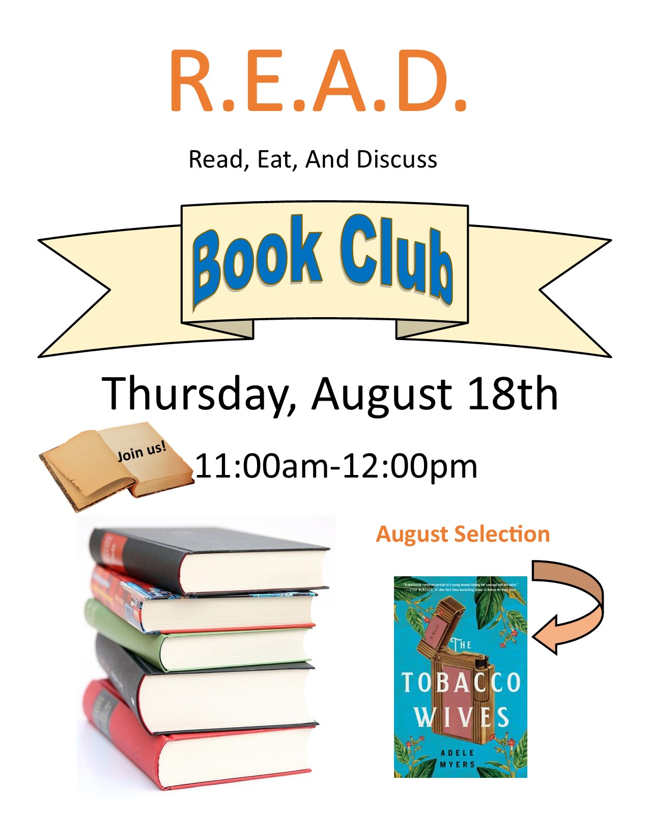 August book club date and time