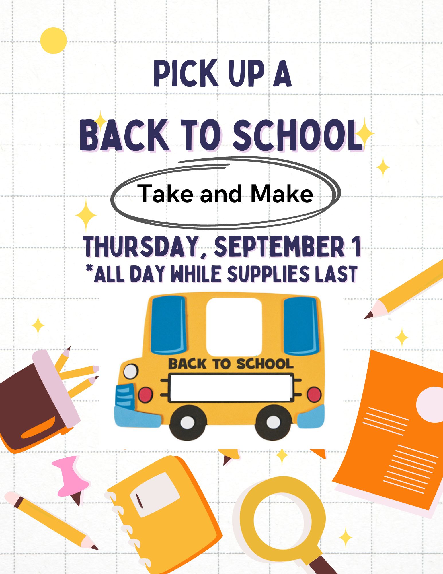 Back to School Flyer Date and Time