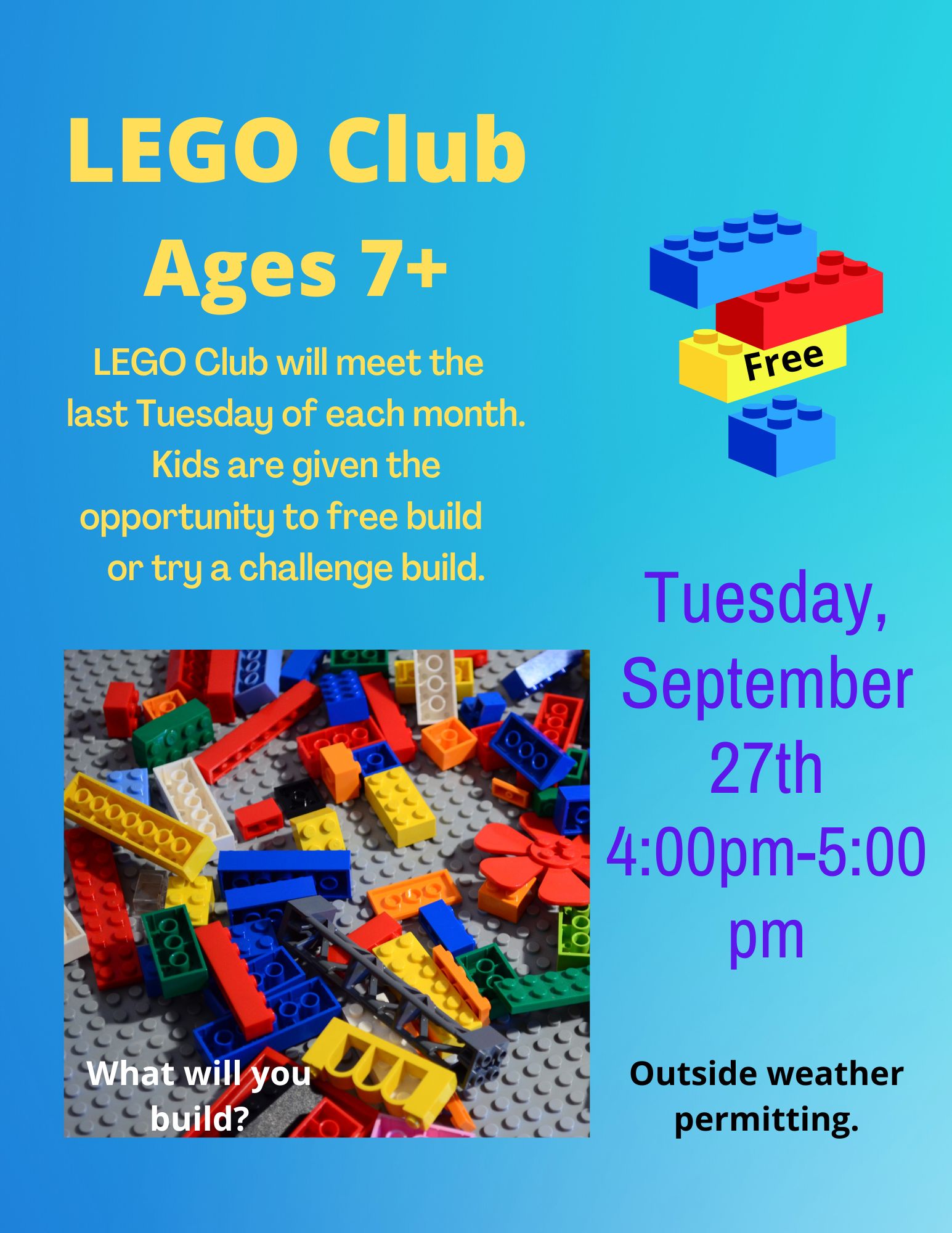 Lego Club Date and Time