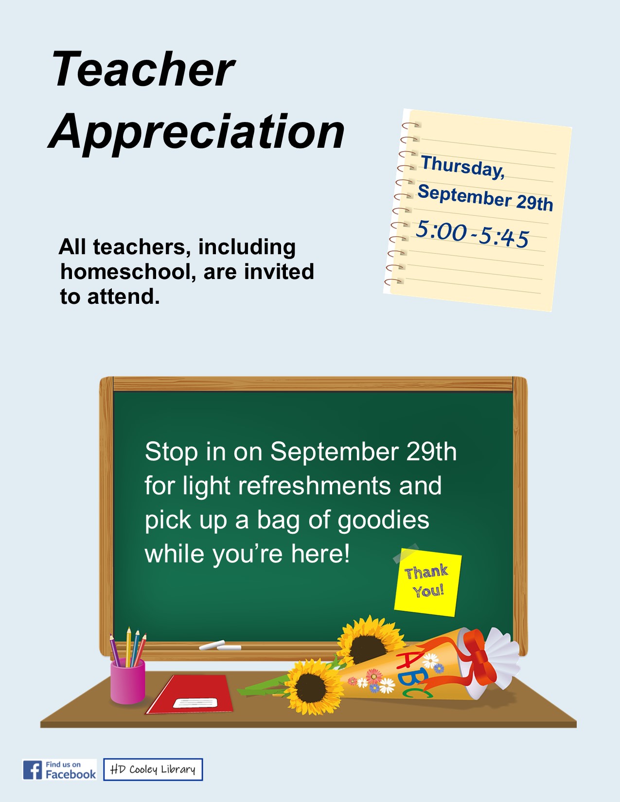 Teacher Appreciation Date and Time