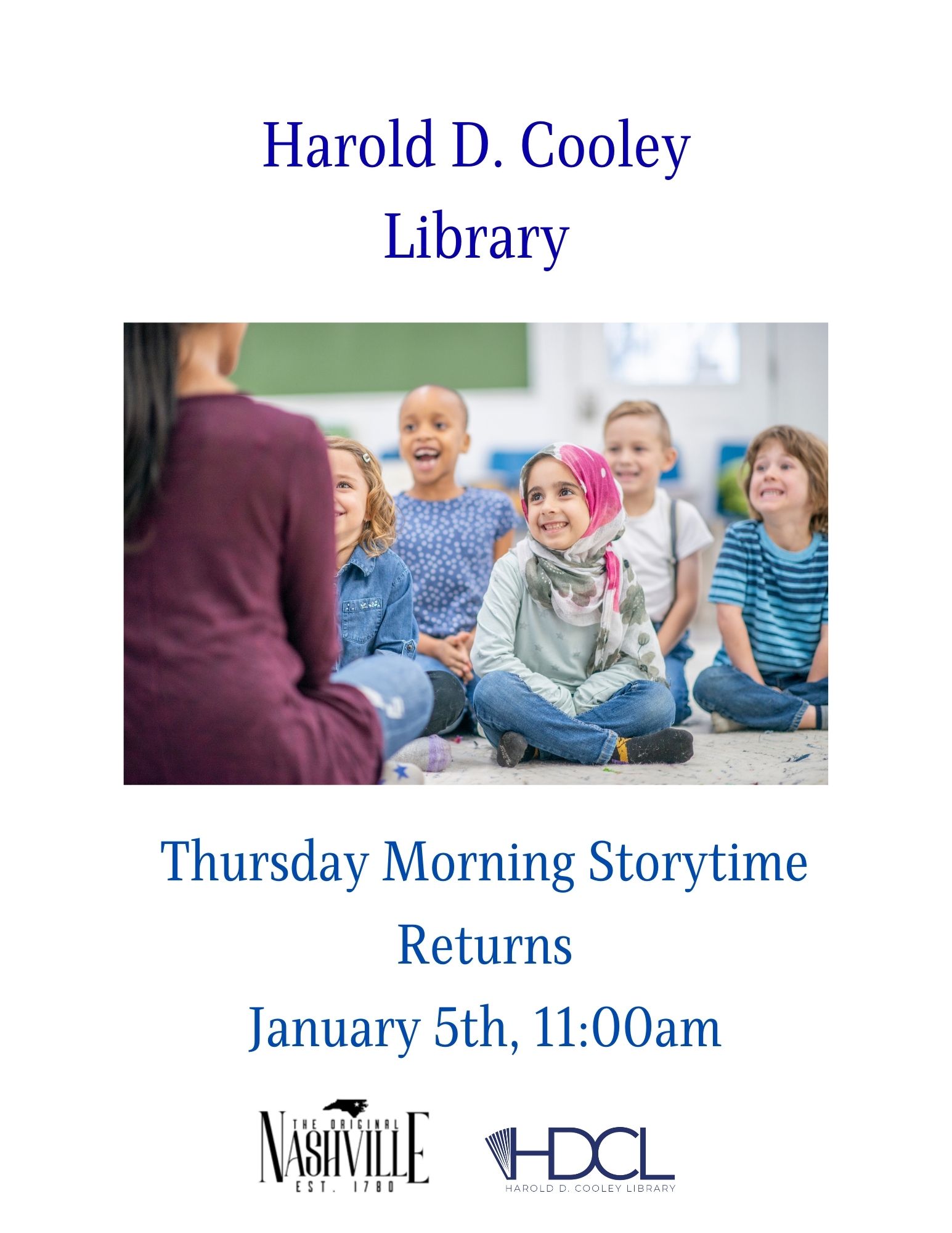 Thursday Morning Storytime Dates and Time