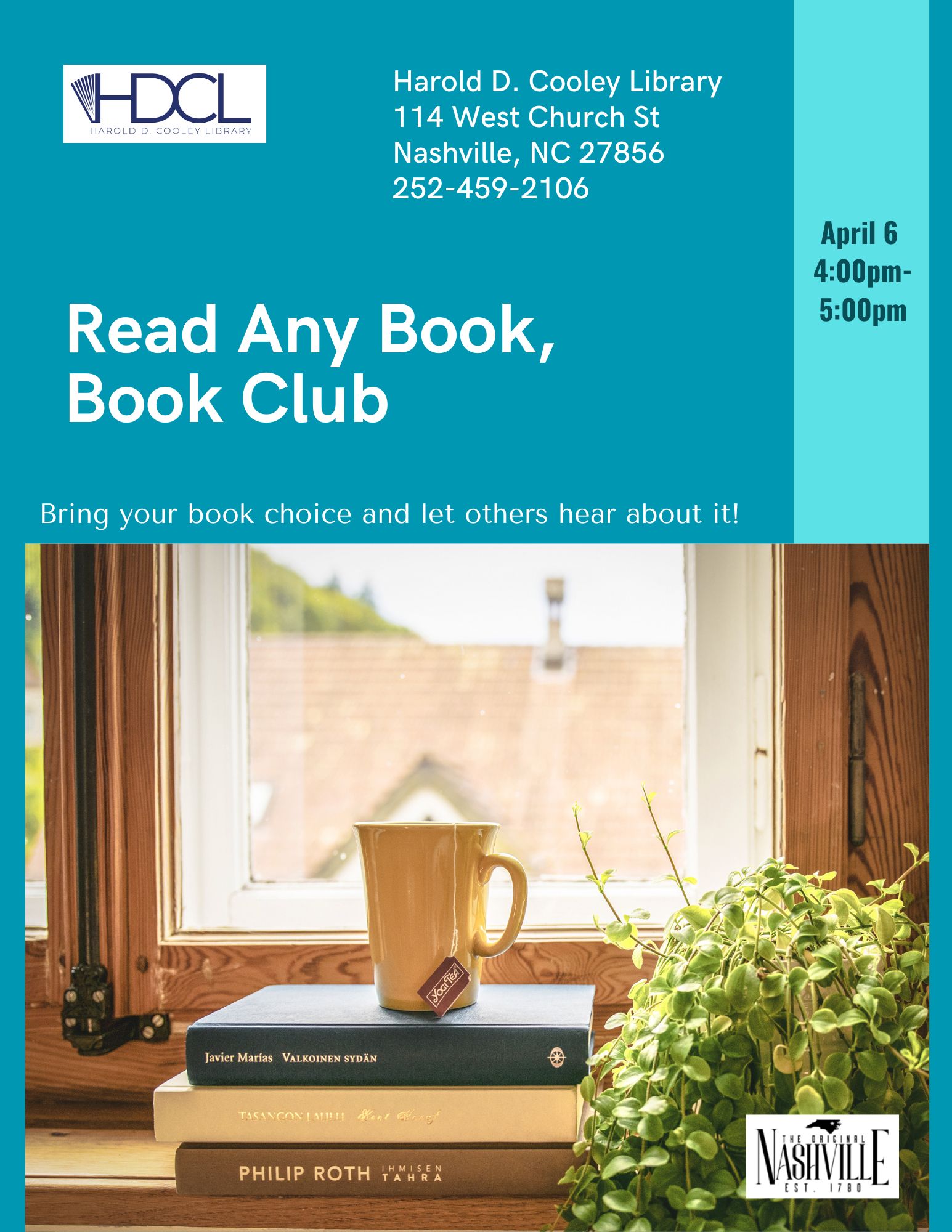 Read Any Book, Book Club Date and Time