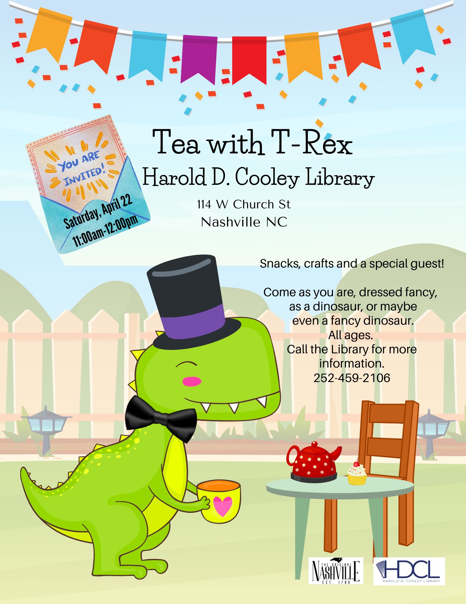 Tea With T-Rex Date and Time