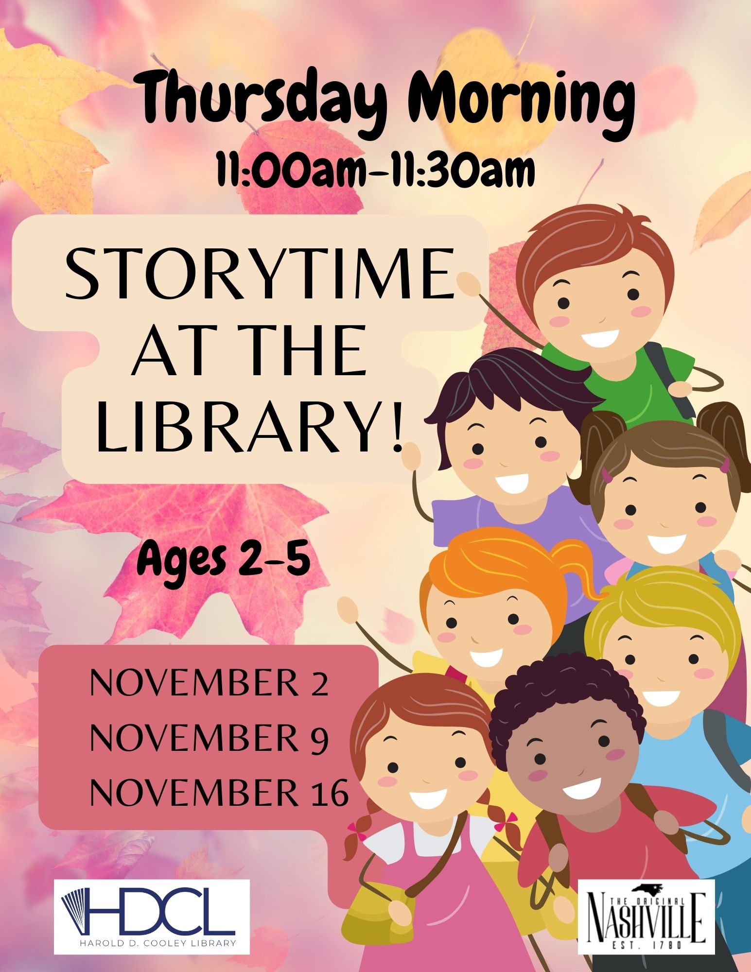 Storytime Dates and Time