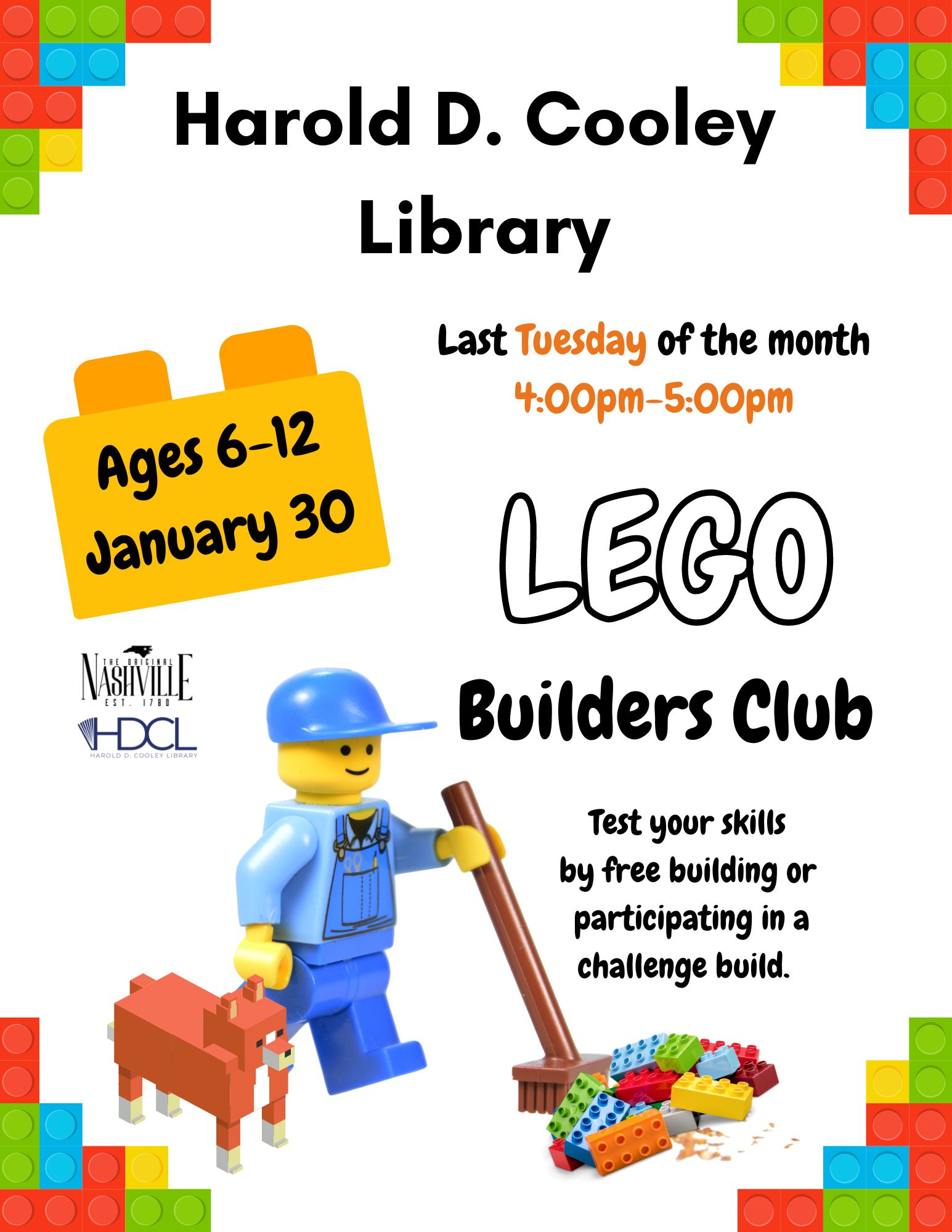 LEGO  Builders Club Date and Time