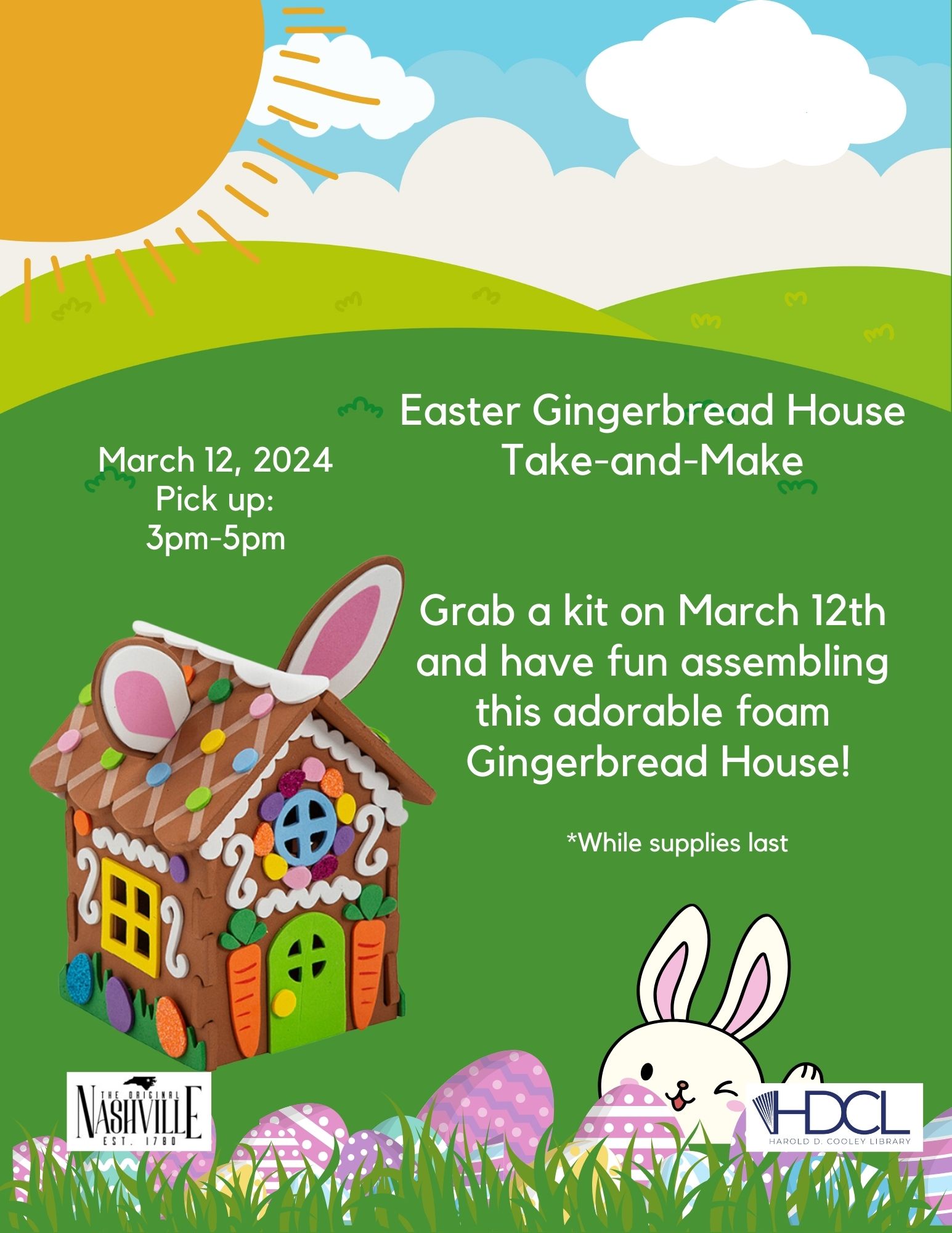 Easter Gingerbread House Take & Make Date and Time