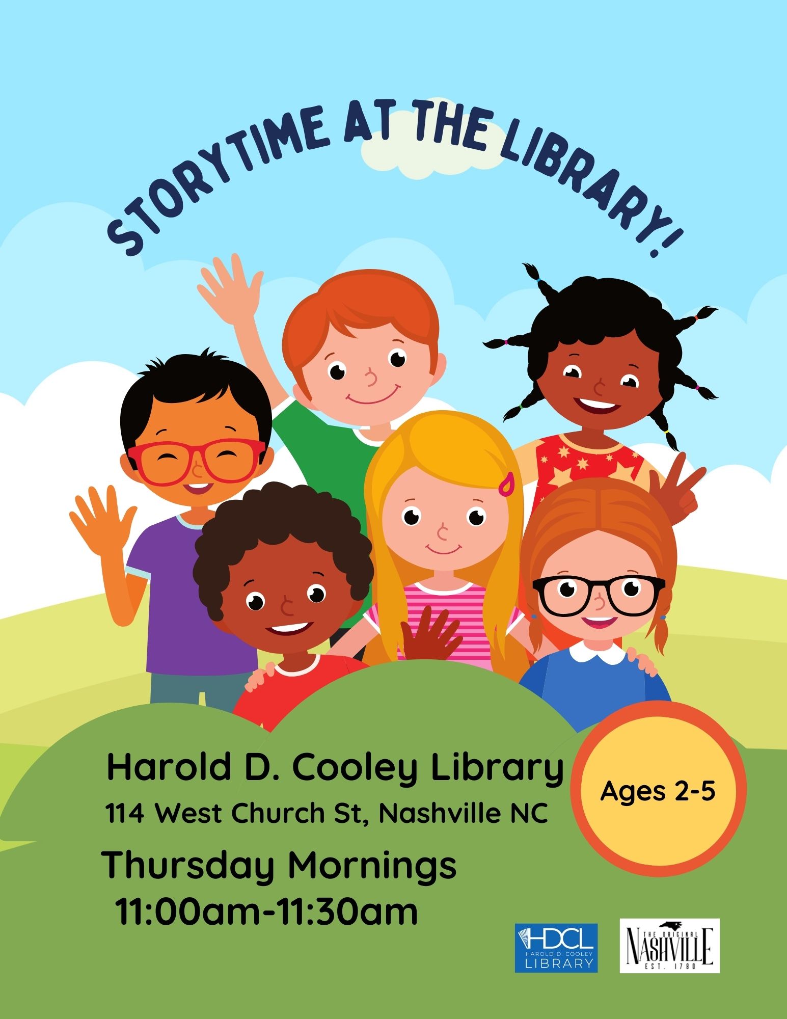 Storytime at the Library Day and Time