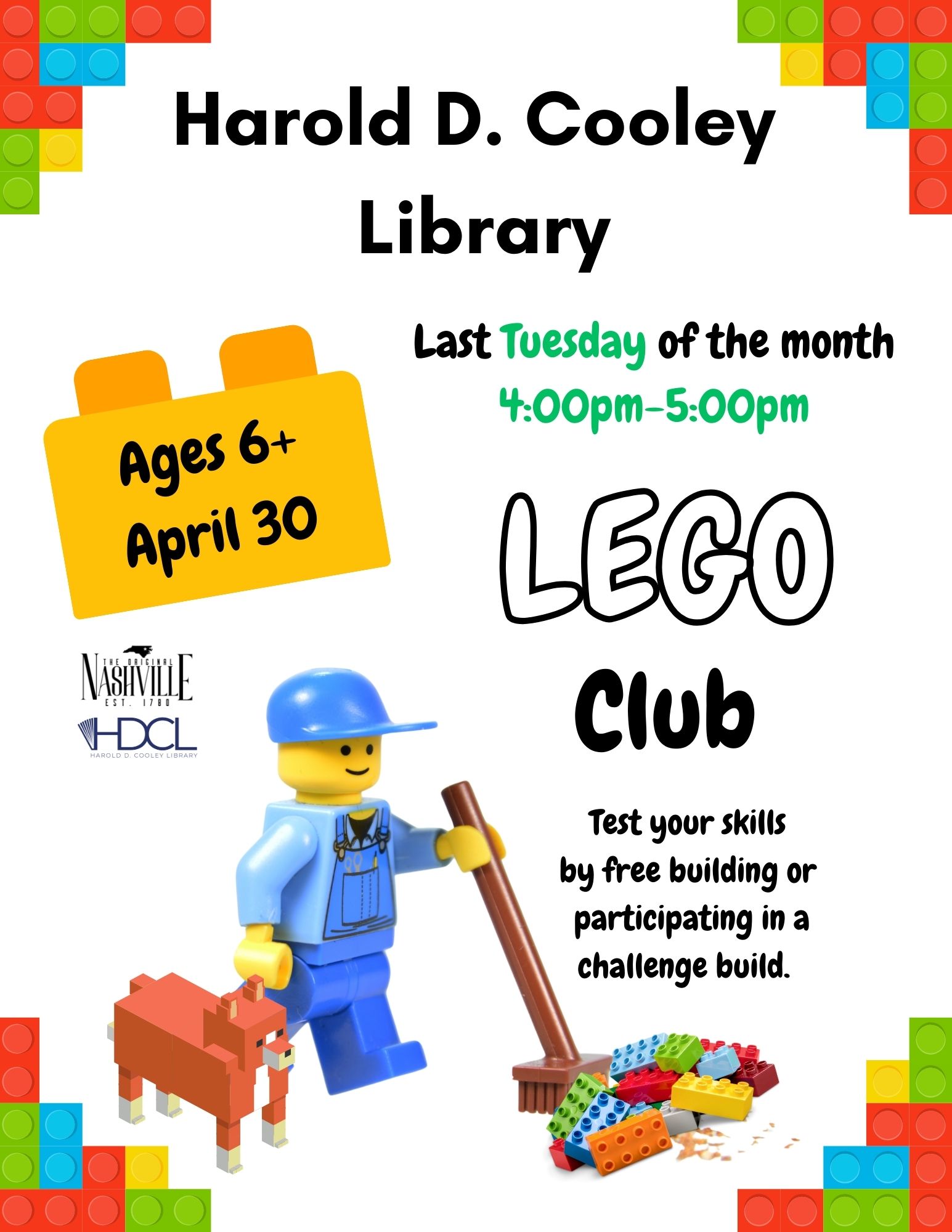 April LEGO Club Date and Time