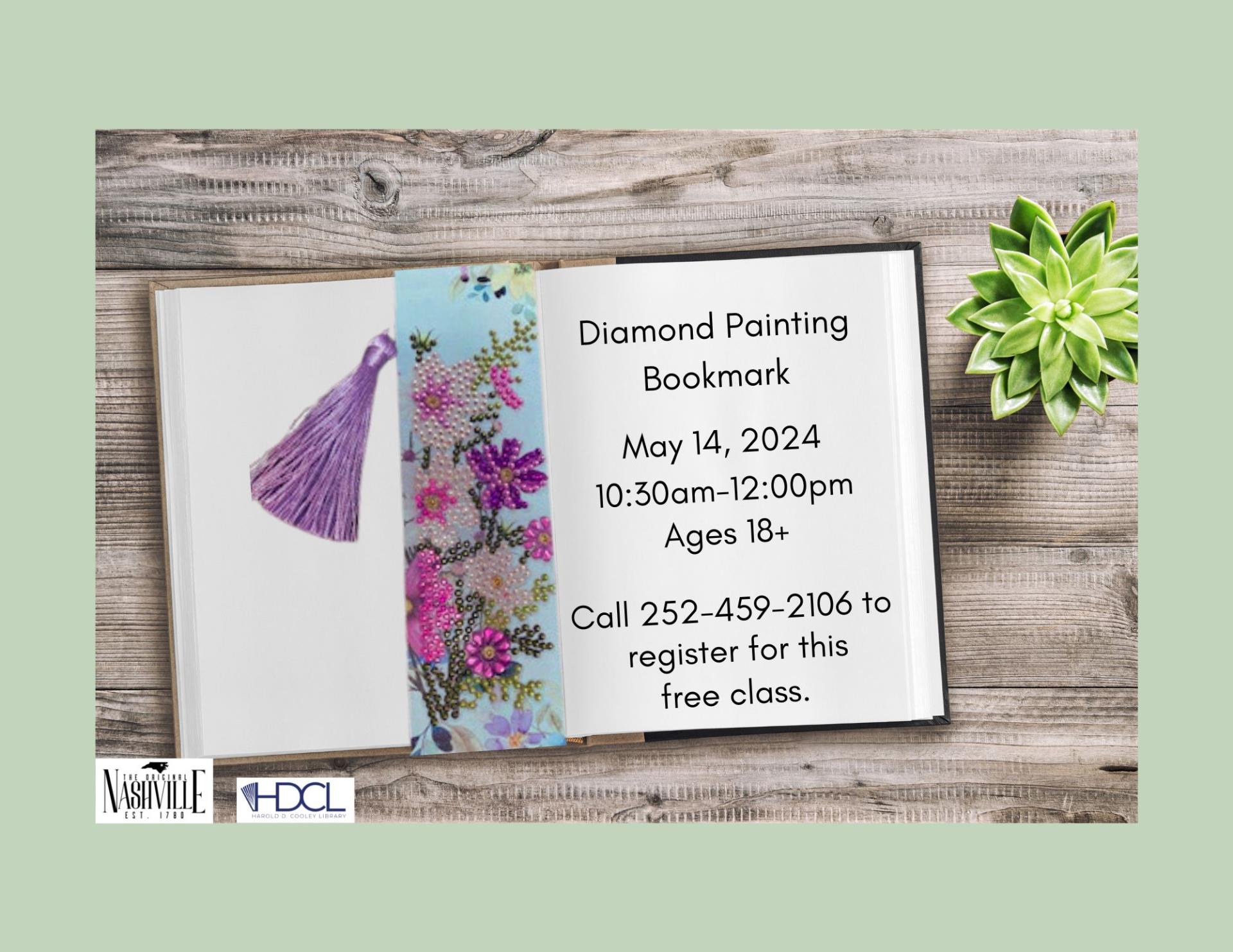 Diamond Painting Bookmark Date and Time