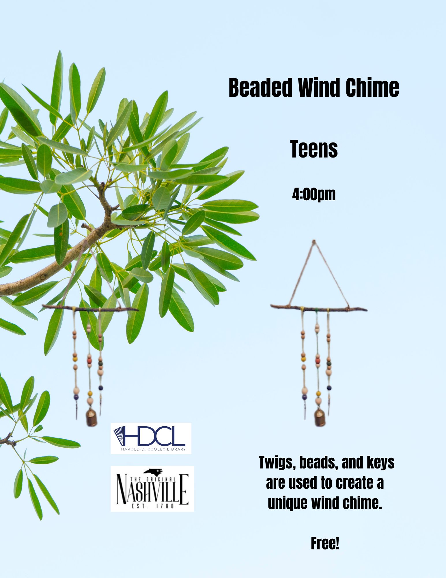 Beaded Wind Chime Date and Time