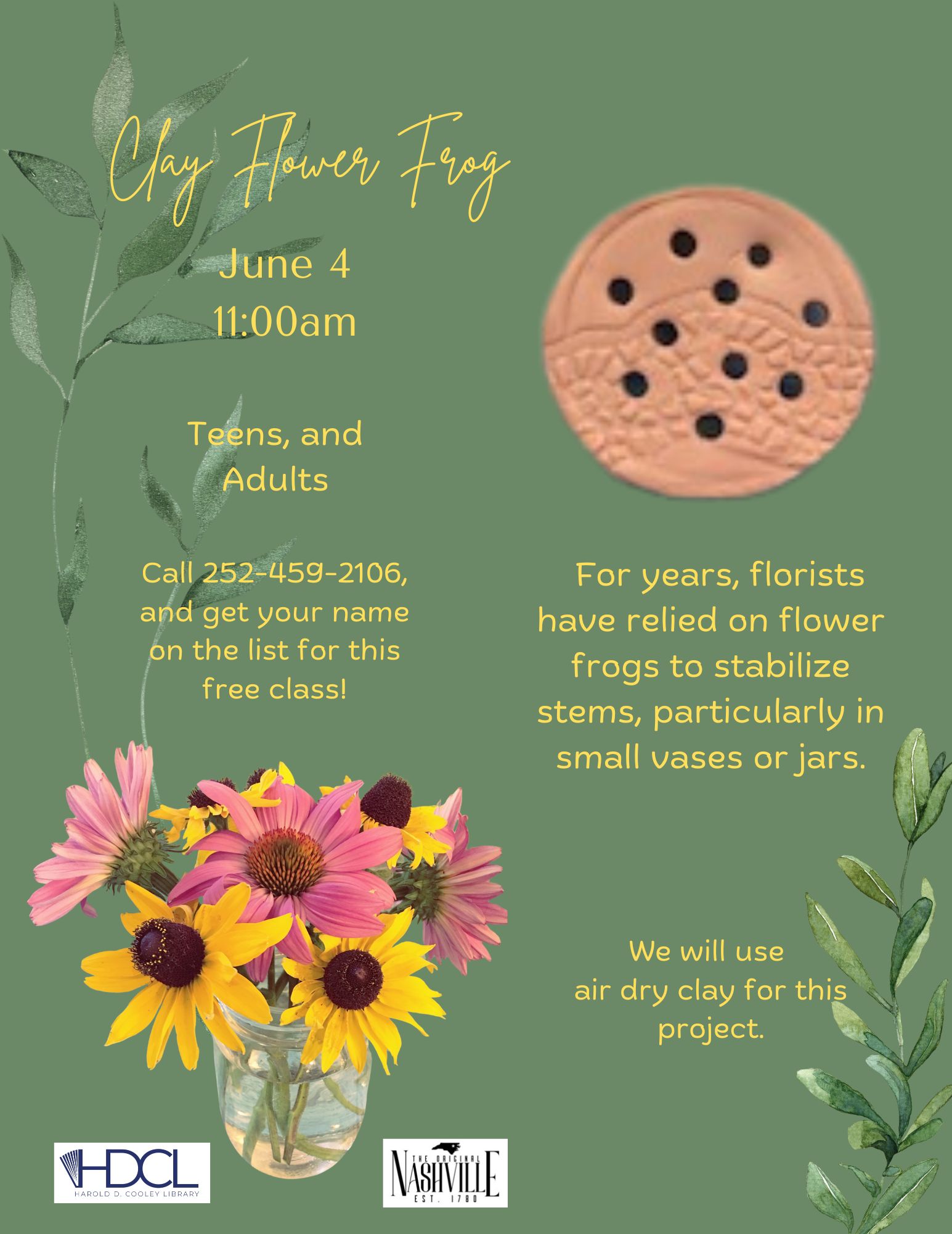 Clay Flower Frog Date and Time