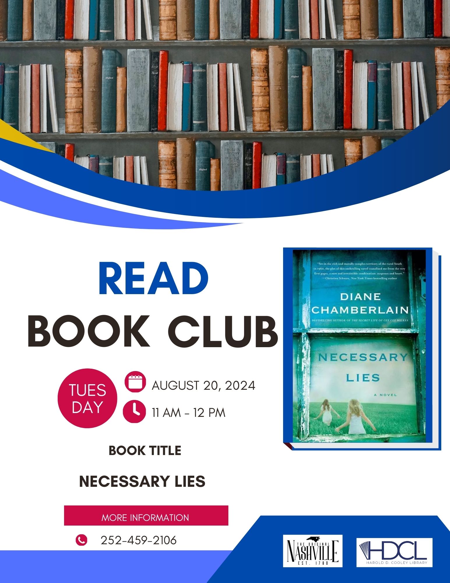 R.E.A.D. Book Club Date and Time