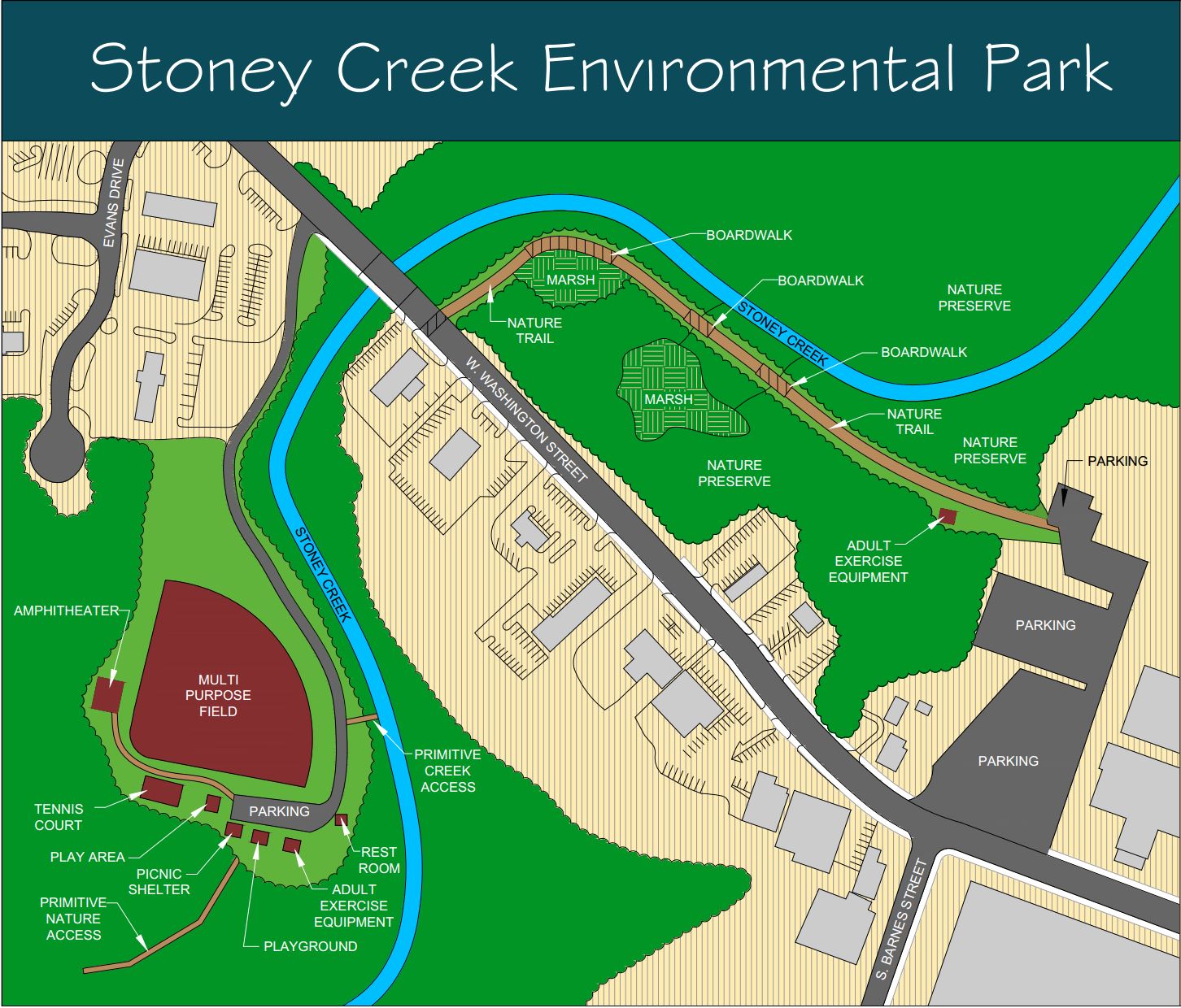 Map of Stoney Creek Environmental Park